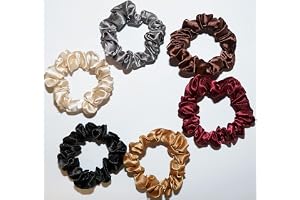 Crazy Bobble® Scrunchies i liten storlek "Feels like Silke" satin scrunchy hästsvanshållare, hårband för kvinnor flickor (pak