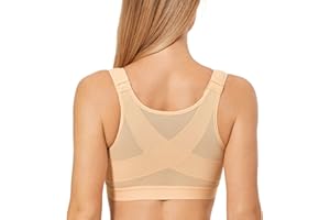 DELIMIRA Donna Reggiseno Apertura Frontale Senza Ferretto Posturale Supporto per La Schiena