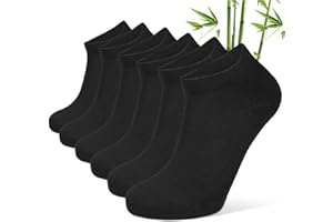 CLOSEMATE 6 Pary Męskie Skarpetki do Kostki Bambusowe Krótkie Skarpety Sportowe Oddychające do Biegania i Roweru