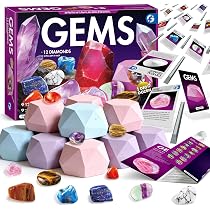 Science4you Kit De Fouille Pierres Précieuses – 10 Minéraux, Marteau Et Burin Inclus, Dès 6 Ans