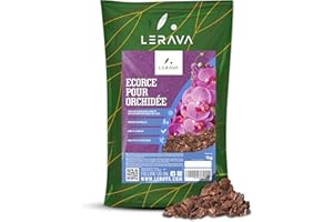 LERAVA écorce pour orchidée (1L) - écorce de pin Maritime tamisée - qualité supérieure, substrat prêt à l'emploi - Drainage & aération optimaux pour Racines saines - fabriqué en Italie