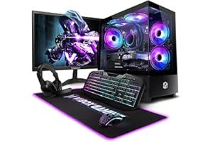 Vibox III-10 PC Gaming Completo - Monitor 24" - 8 Core Intel i7 9700 Procesador 4.8GHz - Nvidia RTX 3050 6GB - 32GB RAM - 1TB SSD - Windows 11 - WiFi