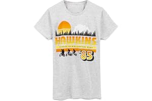 Stranger Things T-Shirt for Adults | Mens Women Hawkins Town ‘85 Strange Things Happen Here Grey Outfit | Season 4 Merchandise