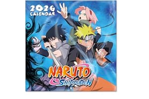 Grupo Erik Wall Calendar 2026 - Naruto Calendar 2026 | Square 30 x 30 cm - 12 x 12 inches Wall Planner, Family Planner Month To View | Shippuden Naruto Manga, Anime Gifts For Friends