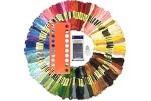 DOITEM Cotton Embroidery Thread, Wartoon Cotton Embroidery Floss Sewing Thread Set for Cross Stitch(100 PCS)