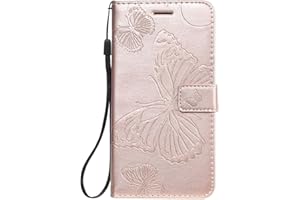 DENDICO Cover per iPhone 11, Pelle Portafoglio Custodia per iPhone 11 Custodia a Libro con Funzione di appoggio e Porta Carte di Credito - Oro Rosa