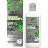 Dr Organic Shampoo di Soccorso all'Olio di Canapa, Restitutivo, Per Uomini, Per Donne, Naturale, Vegetariano, Cruelty-Free, S