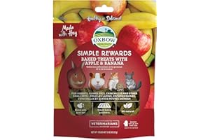 Oxbow Animal Health Simple Reward Apple Banana Oven Baked Fiber Rich Treats 2z