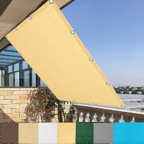 Sonnensegel Rechteckig 1,4x5 M, Creme – HDPE Mit UV-Schutz, Inkl. Edelstahl-Befestigung Für Garten, Terrasse, Camping