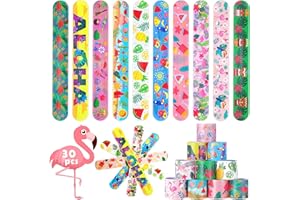 Acuiwer Pulseras de Juguete Slap 24 30 50 Piezas Slap Band Sirena Unicornio Constelación Dinosaurios Animales Hawaii Pulseras Bofetadas Fiesta Cumpleaños Niños Niñas
