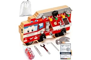 Gontence Montessori Spielzeug ab 3 4 Jahre - Montessori Schraubbrett - Spielzeug ab 3 4 5 Jahre Junge Mädchen - Motorikspielzeug Kinderspielzeug Holzspielzeug - Feinmotorik Geschenk