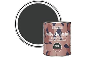 Rust-Oleum Peinture Noire Résistante à l'humidité pour Meubles de Salle de Bains, Finition Satinée - Charbon Naturel 750ml