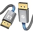 Silkland VESA Certified DisplayPort Cable 1.4 2M, DP Cable Support 8K@60Hz, 4K@144Hz, 2K@240Hz, HBR3 32.4Gbps, HDR, DSC 1.2, G-Sync & Free-Sync, Display Port 1.4 for Gaming Monitor, Graphics Card