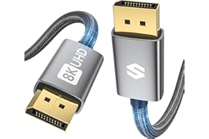 Silkland VESA Certified DisplayPort Cable 1.4 2M, DP Cable Support 8K@60Hz, 4K@144Hz, 2K@240Hz, HBR3 32.4Gbps, HDR, DSC 1.2, G-Sync & Free-Sync, Display Port 1.4 for Gaming Monitor, Graphics Card