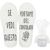 Merclix Calze Donna Divertenti Invernali Suola Antiscivolo Regalo Donna Mamma Migliore Amica Regalo Donna Compleanno Regalo N