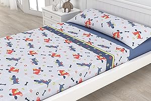 Victorio & Lucchino Juego de Sábanas Infantiles Algodón/Poliéster Modelo Perritos (Cama 105 cm)