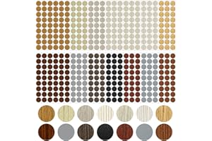 L&W LUCK 14 Colori di Tappi Copriforo Adesivi, 756 Pezzi Tappi Coprivite Impermeabili 21mm, Copriviti con Venature del Legno e Colori Solidi, Autoadesivi per Mobili, Librerie, Armadi
