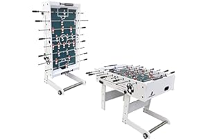 Cougar Table de Babyfoot Scorpion Kick blanc | Jeu de Football de Table pliable intérieur adulte & enfant | Avec 2 balles & comptoir de points