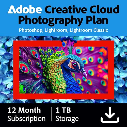 Adobe Creative Cloud 1TB :Photoshop&Lightroom |1 Year| PC/Mac | Digital Download