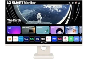 LG SMART Monitor 27U511SA-W - Full HD 1080p IPS 27 Inch, 100Hz, 5ms Response Time, Built-in Speakers, Wifi & Bluetooth Connectivity, Virtually Borderless, webOS Smart TV Apps, Remote Control, White