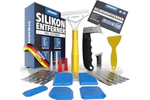 Silikonentferner Set Werkzeug zum silikonentfernen - Inkl. Fugenmesser, Fugenhai, Fugenkratzer - Silikonentferner Silikonfugenentferner
