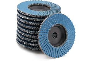 BEASAFY 10 discos de láminas de 76 mm de diámetro, disco abrasivo de grano 120 para amoladora angular, discos de láminas de lijado, disco de desbaste para metal y madera