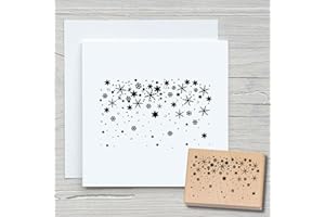 ‎NEWSTAMPS DIE STEMPELMACHER NEWSTAMPS Stempel Schneefall Motivstempel groß aus Holz & Gummi zum Karten basteln, Holzstempel, Weihnachten, Weihnachtskarte, Winter, Scrapbook, Textilstempel, Deko, Kinder