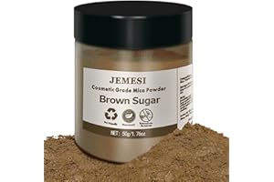 ‎JEMESI JEMESI Epoxidharz Farbe, 50g Mica Pulver Pigmente Epoxidharz für Kunstharz Gießharz Kerze Kosmetischer Lidschatten Nagellack (Braun schwarz)