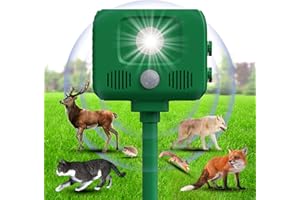 MAGESH Solar Ultrasonic Cat Repellent for Gardens uk 2025 Upgraded Strengthen with Fox Repellent for Gardens uk Cat Deterrent Dog Repellent for Yard Farm Outdoor Garden