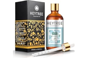 HEYTREE Aceite Esencial de Eucalipto - Aceite de Eucalipto Natural para Calmar y Despejar la Nariz, Perfecto para el Invierno, Aromaterapia, Difusor, Ducha, Baño - Fuerte y Refrescante - 100ml