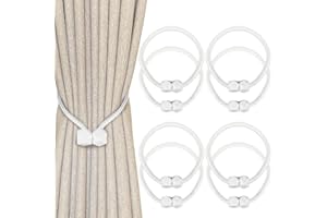 SENBALER 8 Pezzi Fermatenda Magnetiche,Fascette Magnetici per Tende,Calamite,Fermagli Lacci per Tendine