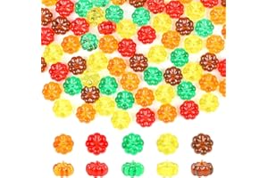 YiYa 80 Pcs Mini Pumpkin Decorations Fall Harvest Mini Pumpkins Miniature Acrylic Pumpkins for Fall Halloween Thanksgiving for Making Harvest Festival Decor