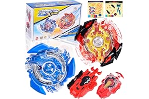 LOYALGET Bey Arena Blade Burst Turbo Set, 4D Metall Fusion Kampf Kreisel, Mit Battling Top Launcher Geschenk-Set, Jugendkampfspiele Wettbewerbsspielzeug für Kinder
