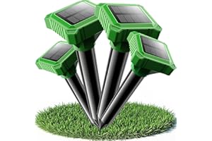 HOPPE'S Mole Repeller, Solar Cat Repeller for Garden, Pack of 4 Animal Repellent, Ultrasound, IP65 Waterproof, Marten Deterrent, Effective Against Cats, Dogs, Birds, Foxes, Rats, Mice