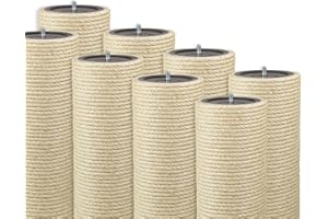 Kratzbaumland 15 cm Deluxe-Endstamm mit Stehbolzen mit 8 mm Sisalseil Länge: 30 cm/Gewinde: 10 mm (M10)