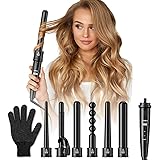 Ferro arricciacapelli 6 in 1 Set con diversi accessori per ricci grandi, multifunzione, rivestimento in ceramica, kit per big