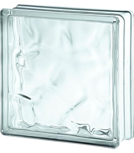 5 pièce FUCHS briques de verre nuage incolore brillant 19x19x8 cm