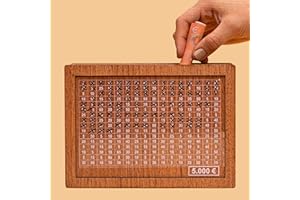 GENERISCH Spardose 5000€ SparBox – das Original in 6 Größen • wiederverwendbar & fertig aufgebaut • mit Zahlen zum Ankreuzen • Geschenk für Kinder & Erwachsene • innovatives Sparsystem • Erreiche Dein Sparziel
