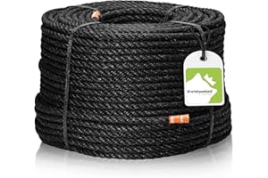‎KRATZBAUMLAND Kratzbaumland Premium-Sisalseil schwarz 8 mm, schwarzes Sisalseil für Kratzbäume (versch. Längen) (20 Meter)