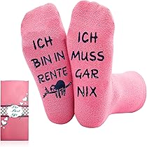 TUZELIYA Rentner Socken 'ICH BIN IN RENTE' - Lustiges Abschiedsgeschenk Für Kollegen