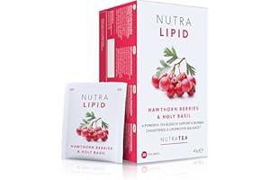 NUTRALIPID - Lipid Management Tea | Cholesterol Tea - Assists with Controlling Cholesterol - Includes Red Yeast Rice, Fenugreek & Artichoke Leaf - 20 Enveloped Tea Bags - by Nutra Tea - Herbal Tea