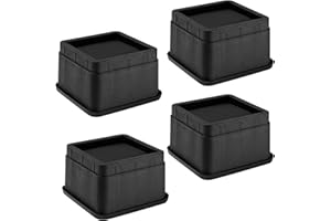 Kinsinder 4 Stück Verstellbare Betterhöhung Bed Riser, Möbelhöhe erhöhen Tischhöhe erhöhen Möbelerhöher höhenverstellbar Betterhöhung Möbelerhöhung Tischerhöher Elefantenfuß