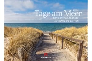 Tage am Meer Kalender 2024, Wandkalender im Querformat (45x33 cm) - Landschaftskalender / Naturkalender, Küsten und Strände i