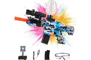 Dhapy Gel Blaster, Electric M416 Gel Blaster with 30000 Rounds, Scope and Goggles, Outdoor Shooting Team Game Toy Gift for Teens Adults Ages 12+