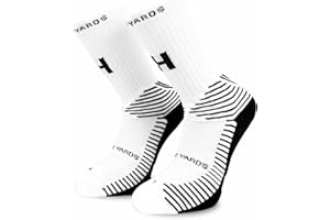 HARD YARDS - Performance Bowler's Sock - Double-sided Grip Sock For Cricket Players - Men & Women - Pro Anti-Slip - Non-Slip - Anti-Blister - Breathable - Double Cushioning - 360 Ankle support