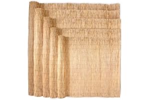 Wadan 2m x 4m Natural Reed Screening, Garden Privacy Screening for Outdoor, Reed Screen Peeled Roll Garden Screening for Sun and Wind Protection, Patio and Privacy Screen for Garden Wall Covering