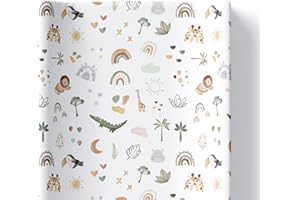 BabyBells Deluxe Boho Safari Animals Unisex Baby Boy Girl Anti Roll Wedge Changing Mat