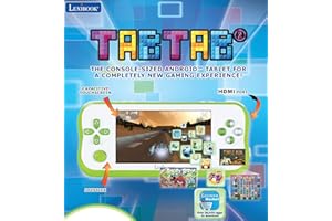 LEXIBOOK Tabtab Tablet Consola De Videojugos 5'', Camara Fotos Integrada, WiFi, Android, Contenido Educativo, Control Parental, Batería Recargable, Blanco Verde Mfc045Es