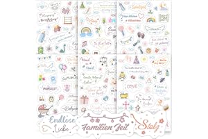 ‎HONGMA Sticker Babyalbum Aufkleber Fotoalbum Baby Babysticker Transparent über 180 Motiv Set für Kinder Babyparty Geschenk Jahr Buch Scrapbook Zubehör