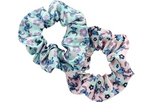 Disney Stitch - Chourou -Hair in Satin - The To Parts - Lilo & Stitch Print - Girlshair Accessories, Women, Child - Mode - Elastic Hair - Sweet for Hair